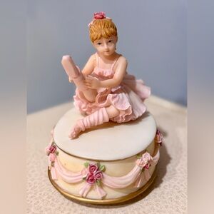 Vintage Geo Z Lefton Ballerina Music Box -Plays Emperor Waltz